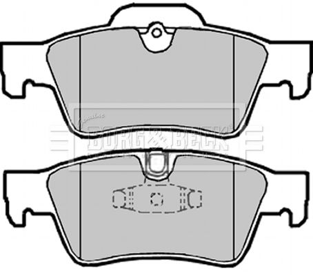 BORG & BECK Комплект тормозных колодок, дисковый тормоз BBP2031